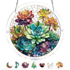 Dreamy Succulent Garden Light Suncatcher-Acrylic Window Art