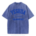 Yeshua He Rescues Christian Washed T-Shirt