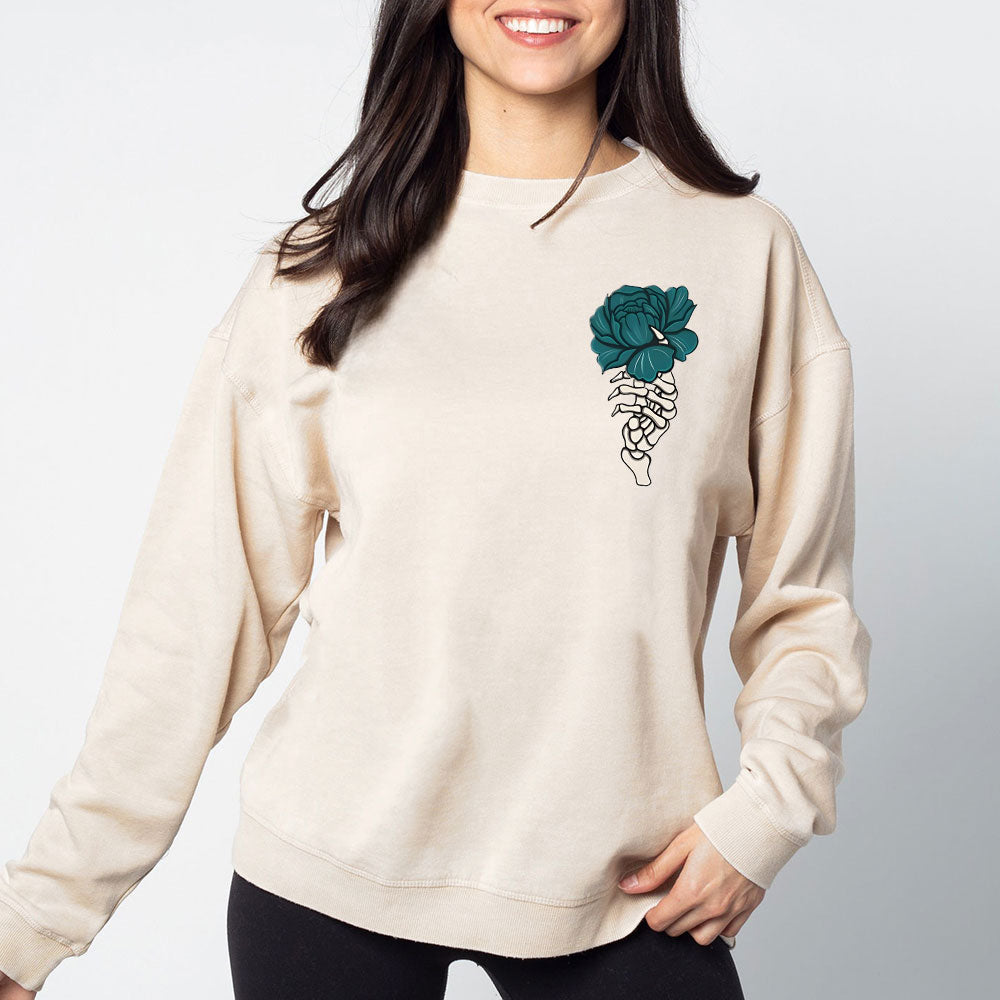 For You Were Formerly Darkness Christian Washed Sweatshirt