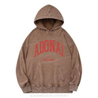 ADONAI My Lord Christian Washed Hoodie