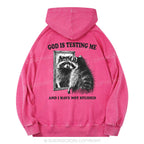 God Is Testing Me And I Have Not Studied Christian Washed Hoodie
