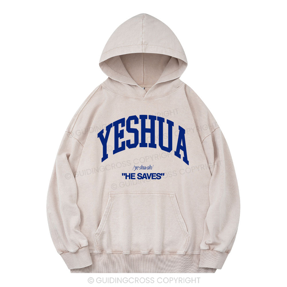 YESHUA Christian Washed Hoodie