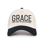 Grace Lest Any Should Boast Christian Trucker Hat