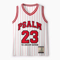 Psalm 23 White Stripes Christian Mesh Jersey Tank Top