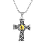 The Eye Is The Lamp Of The Body Cross Necklace