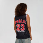 Psalm 23 Black Christian Mesh Jersey Tank Top
