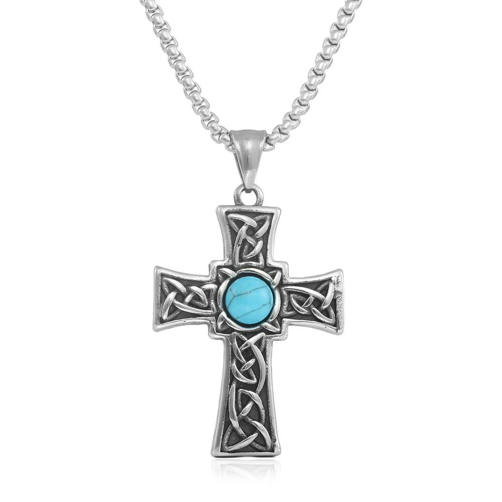 The Eye Is The Lamp Of The Body Cross Necklace
