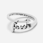 Faith Script Christian 925 Sterling Silver Ring