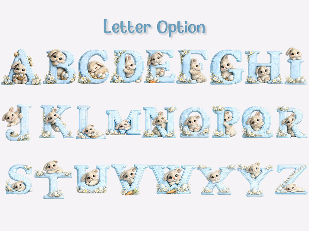 Personalized Cute Easter Bunny Irregular Short Plush Pillow