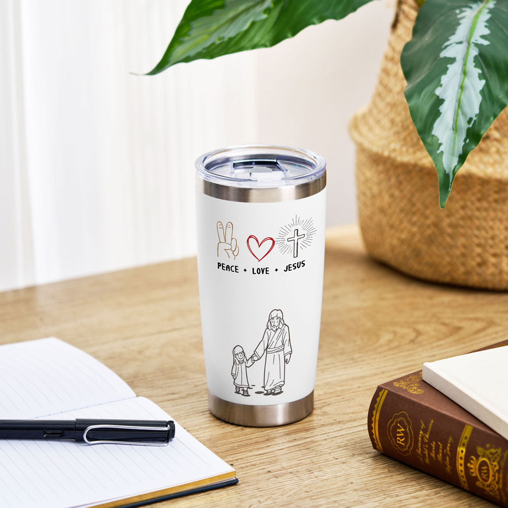 Peace Love Jesus Christian 20OZ Tumbler