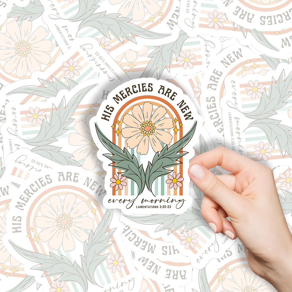 His Mercies Are New Every Morning Christian Sticker