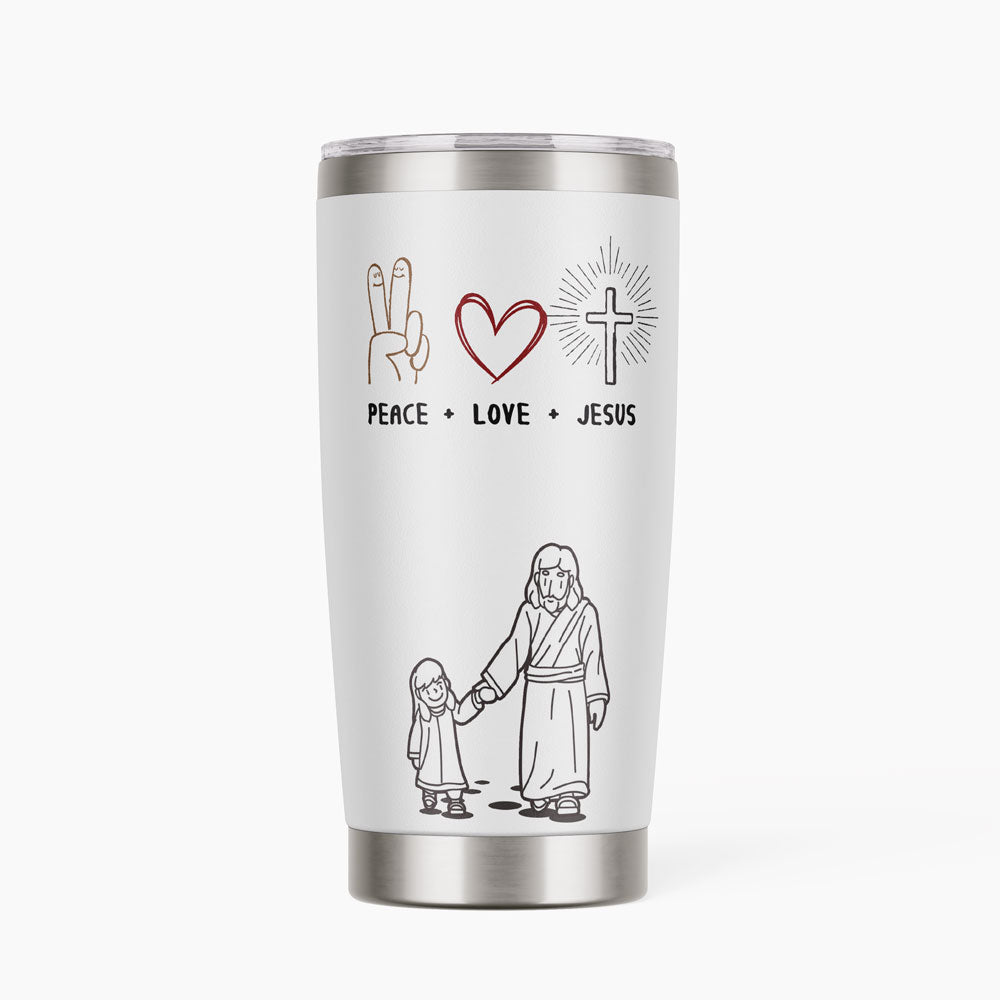 Peace Love Jesus Christian 20OZ Tumbler