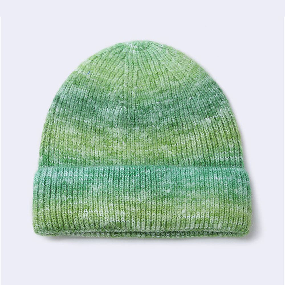 Winter Rainbow Gradient Knit Hat