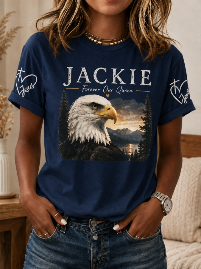 Women'S Forever Over Big Bear, Fly Free Jackie Printed Casual Top