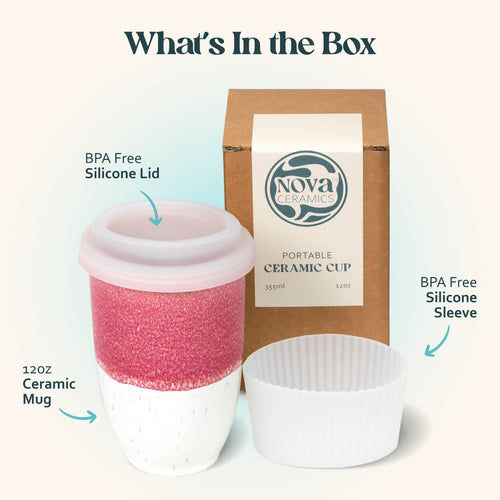 Coral Pink Cup 12oz