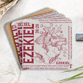 EZEKIEL Christian Wooden Printed Coasters