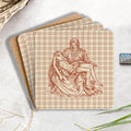 Michelangelo Art Christian Wooden Printed Coasters