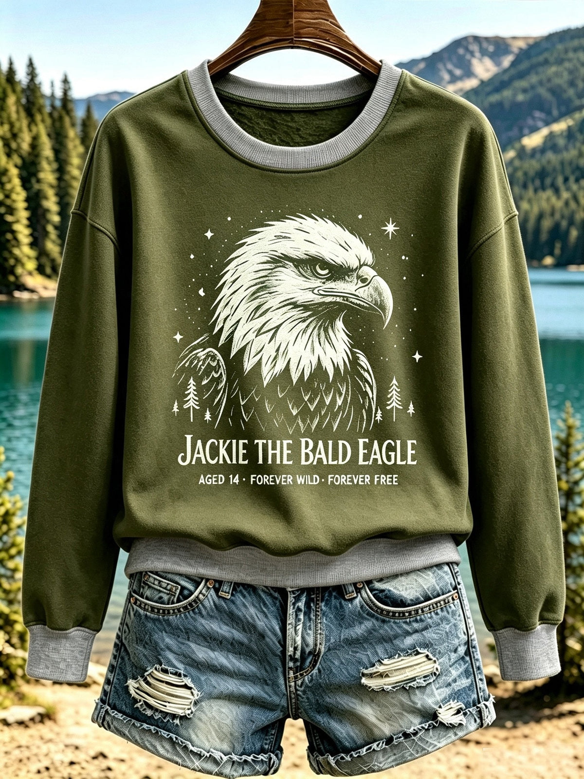 Women's Fly Free Jackie Print Casual Sweatshirt