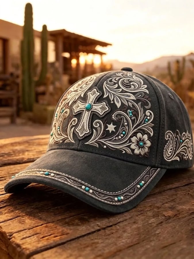 Unisex Western Retro Print Hats