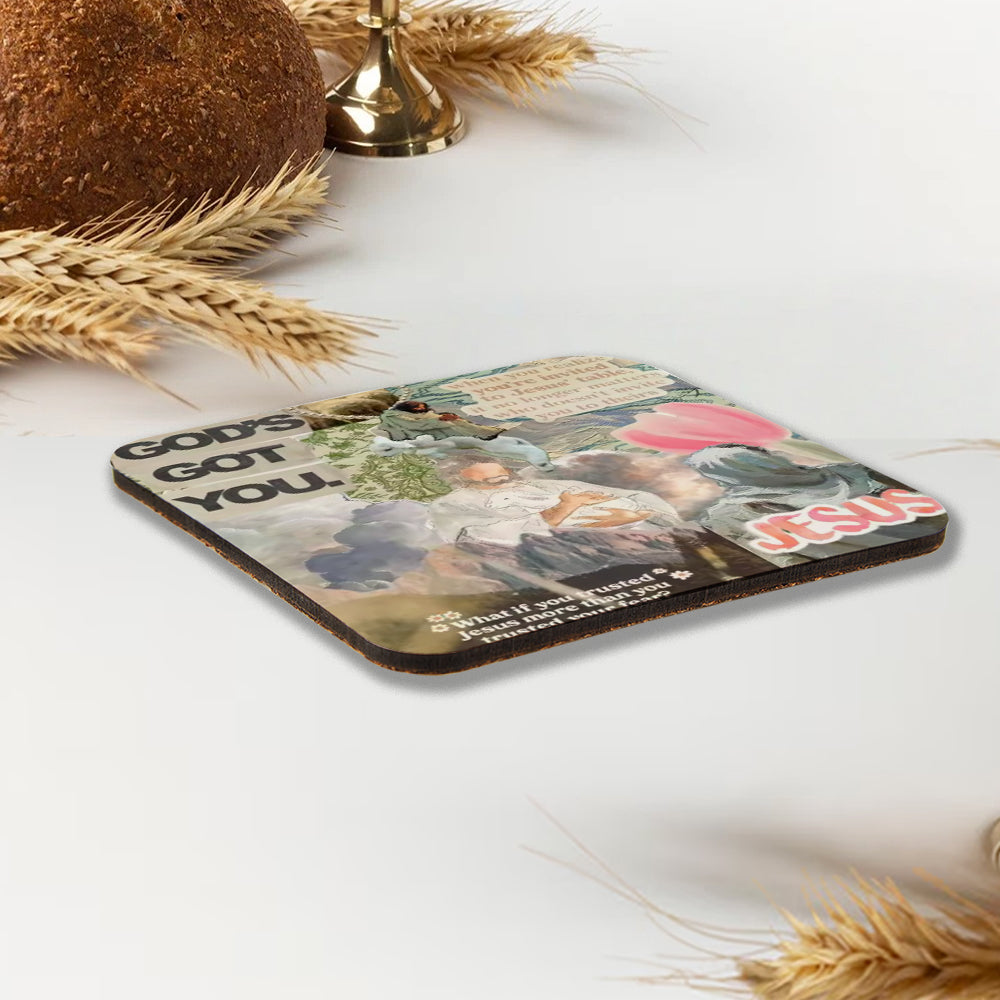 God Got You Christian Wooden Printed Coasters