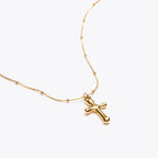 Rounded Adorable Minimalist Cross Necklace