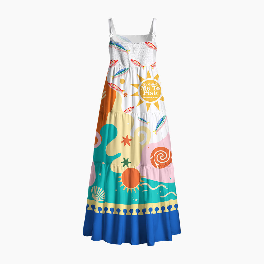 He Called Me To Fish Christian Maxi Dress