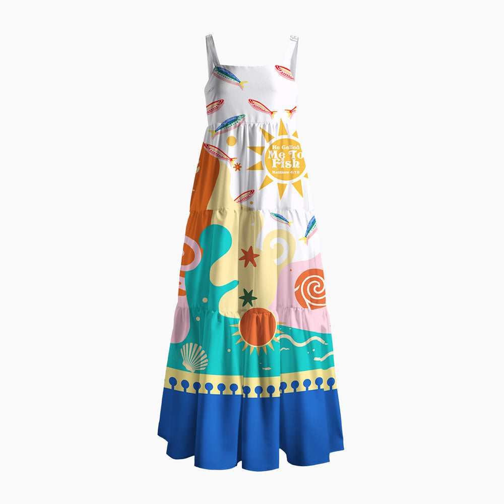 He Called Me To Fish Christian Maxi Dress