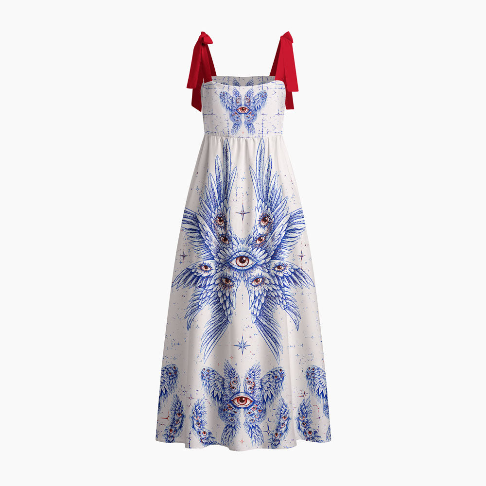 Be Not Afraid Chrisitan Tie Shoulder Maxi Dress