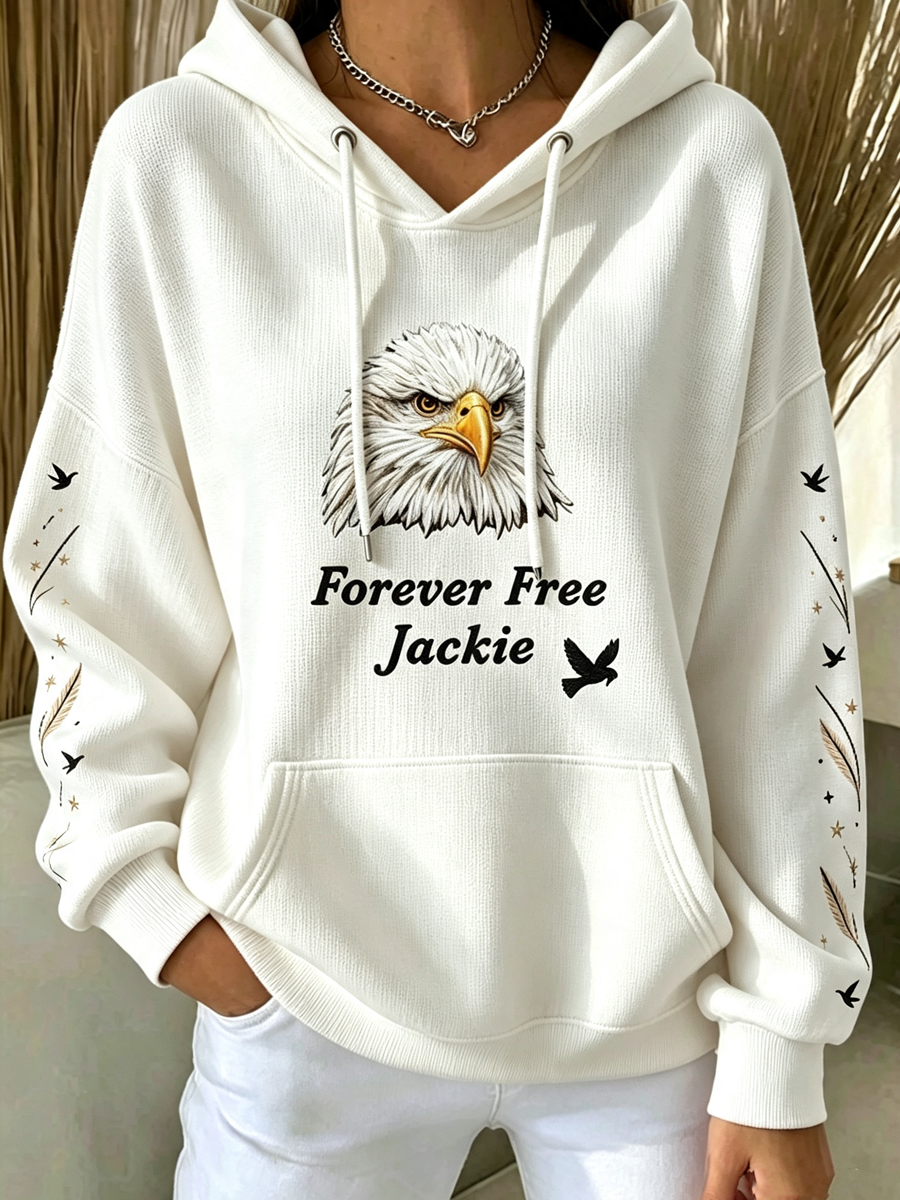 Women's Animal Print Casual Hooded Sweatshirt