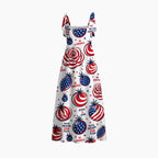 Jesus Is King In America Chrisitan Tie Shoulder Maxi Dress