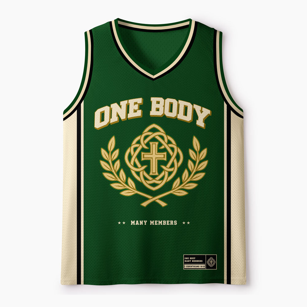 One Body Many Members Christian Mesh Jersey Tank Top