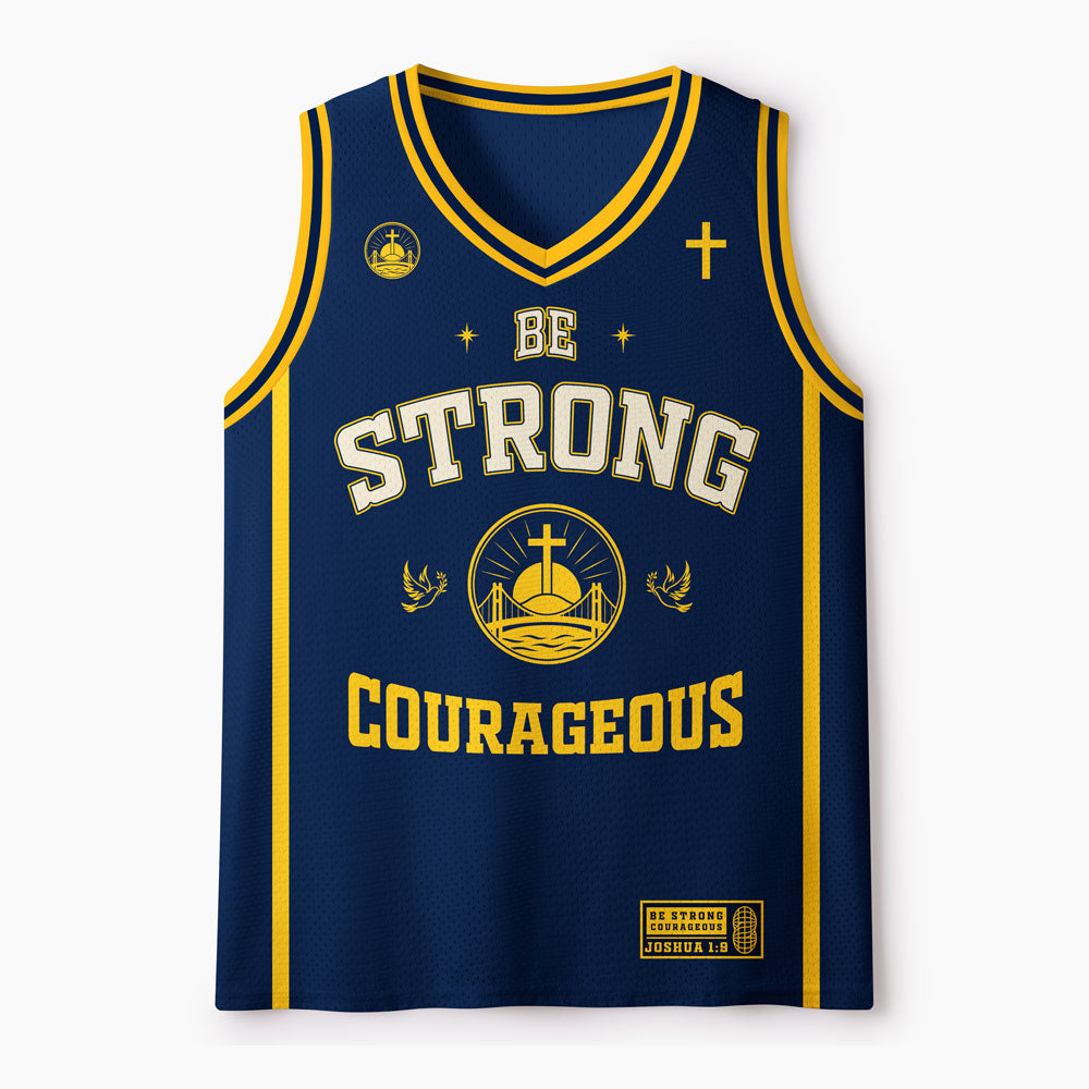 Be Strong Christian Mesh Jersey Tank Top