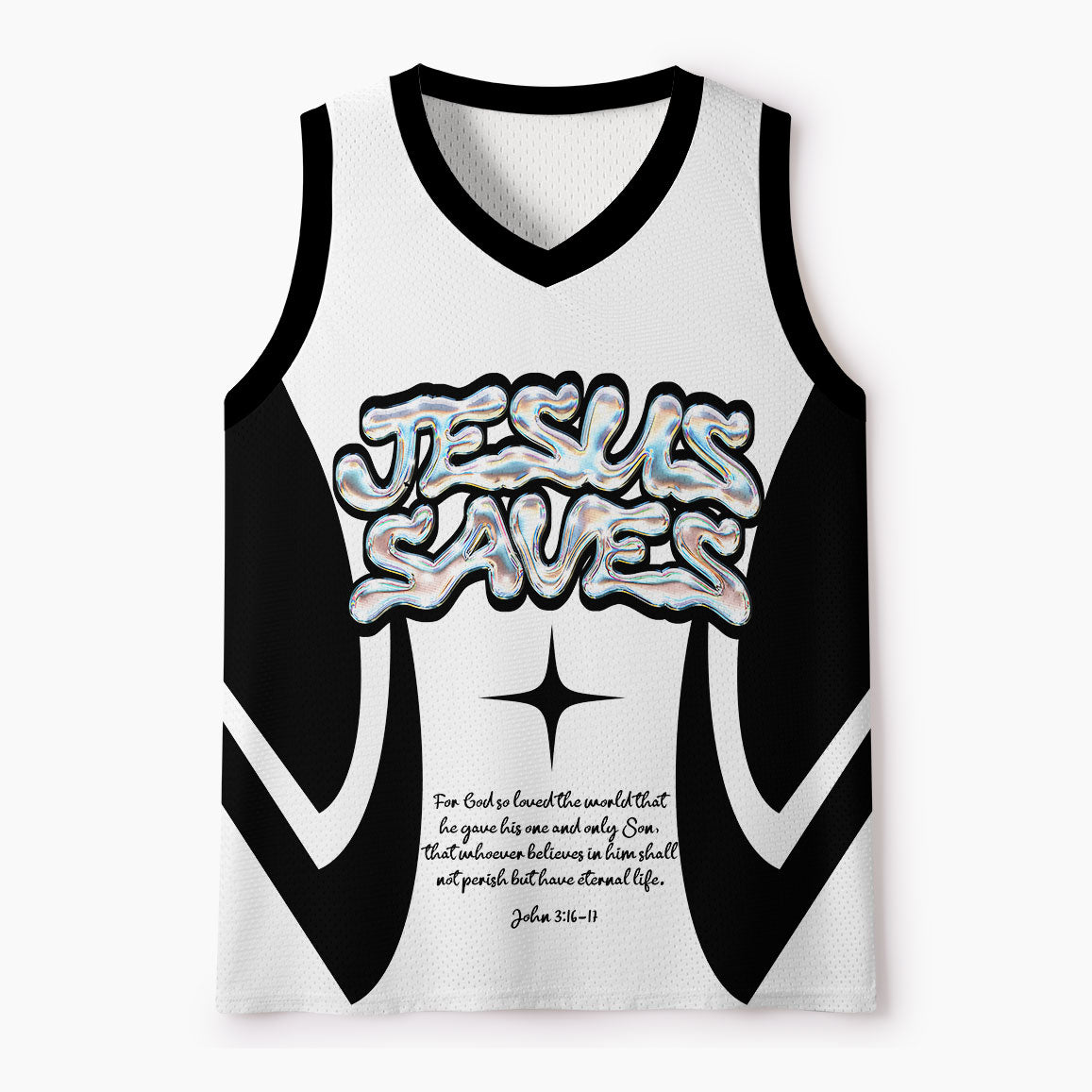 Jesus Saves Christian Mesh Jersey Tank Top