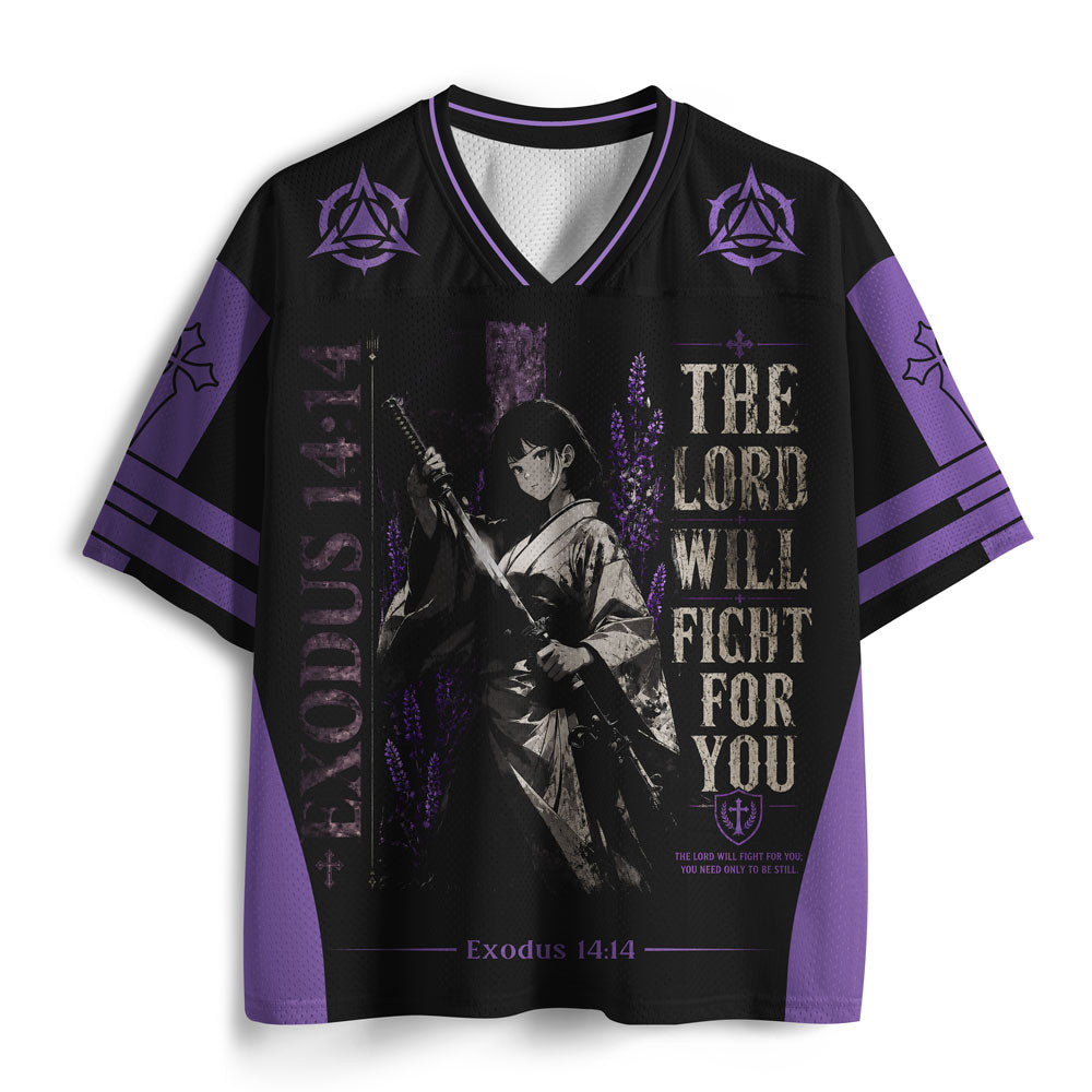 The Lord Will Fight For You Christian Mesh Jersey