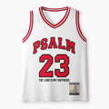 Psalm 23 White Christian Mesh Jersey Tank Top