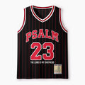 Psalm 23 Black Stripes Christian Mesh Jersey Tank Top