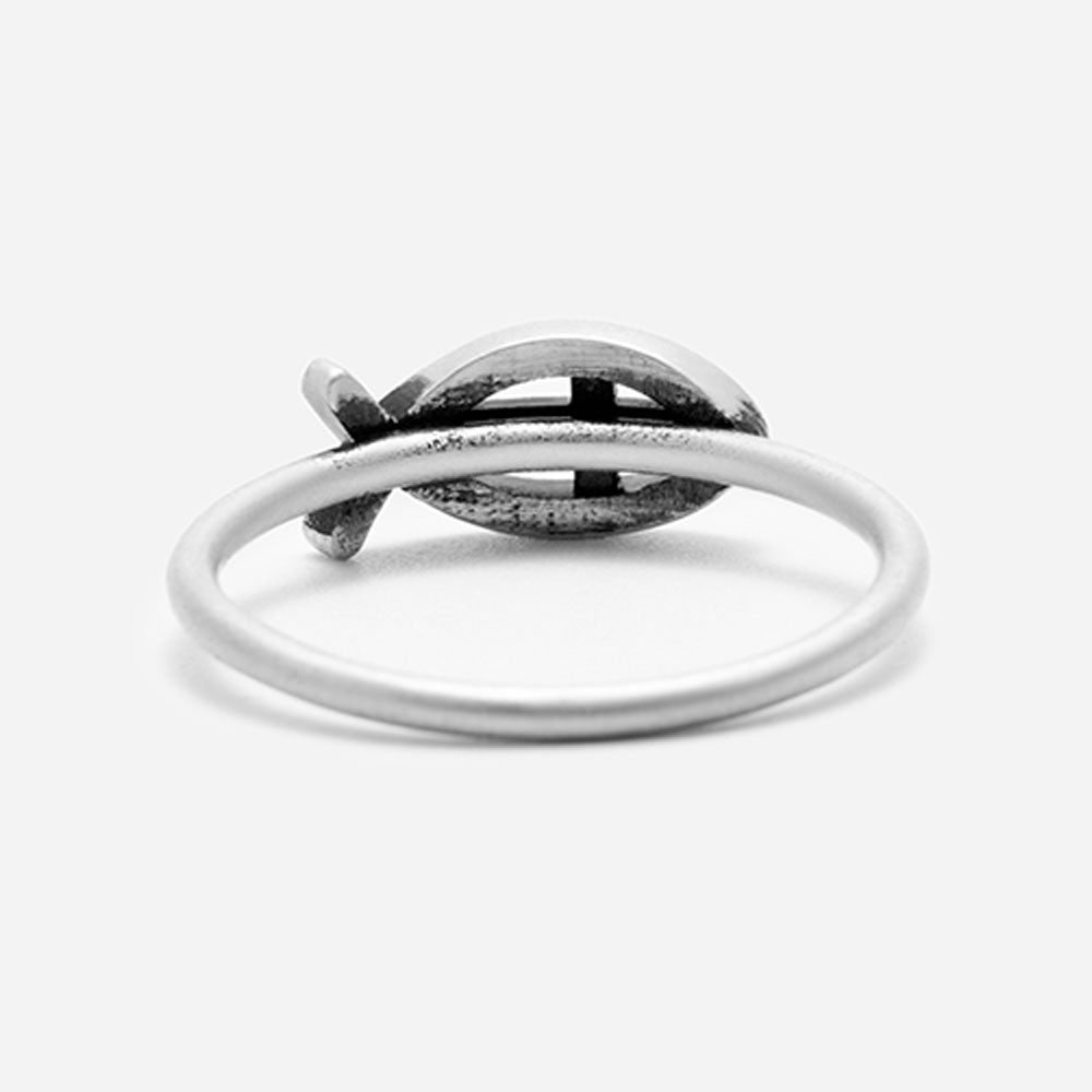 Jesus Fish Christian 925 Sterling Silver Ring