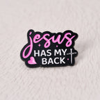 Jesus Has My Back Christian Pin