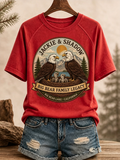 Women's Family Legacy Big Bear Lake California Wildlife Print T-shirt
