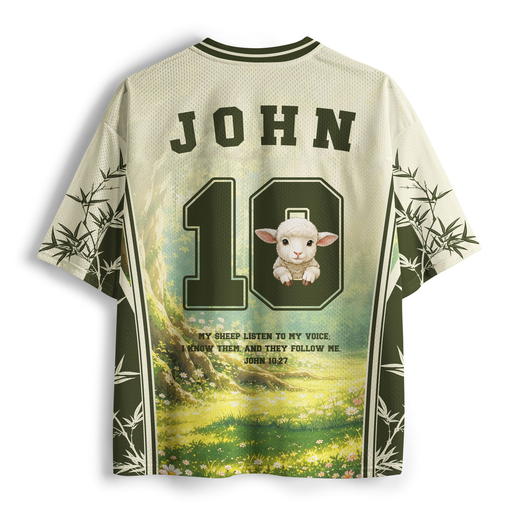My Sheep Listen To My Voice Christian Mesh Jersey