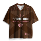 Serve Him With All Your Heart  Christian Mesh Jersey