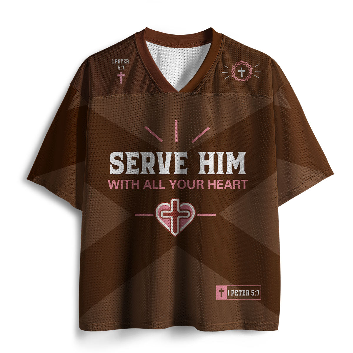 Serve Him With All Your Heart  Christian Mesh Jersey