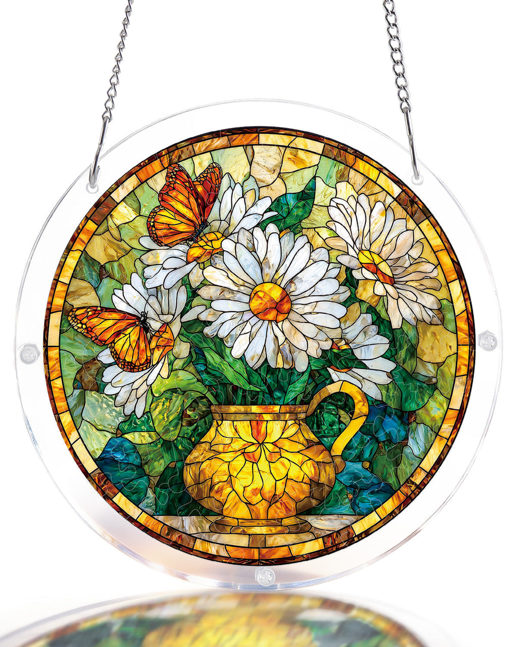 Daisy Butterfly Garden Light Suncatcher-Acrylic Window Art