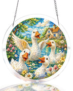 Lakeside Goose Garden Light Suncatcher-Acrylic Window Art