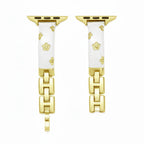 Floral Metal Watch Band for Apple Watch