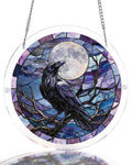 Moonlit Raven Light Suncatcher-Acrylic Window Art