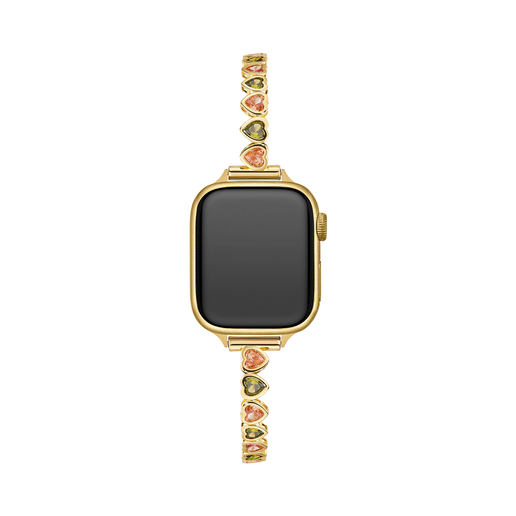 Rainbow Love 14k Gold / Platinum Plated Watch Band for Apple Watch