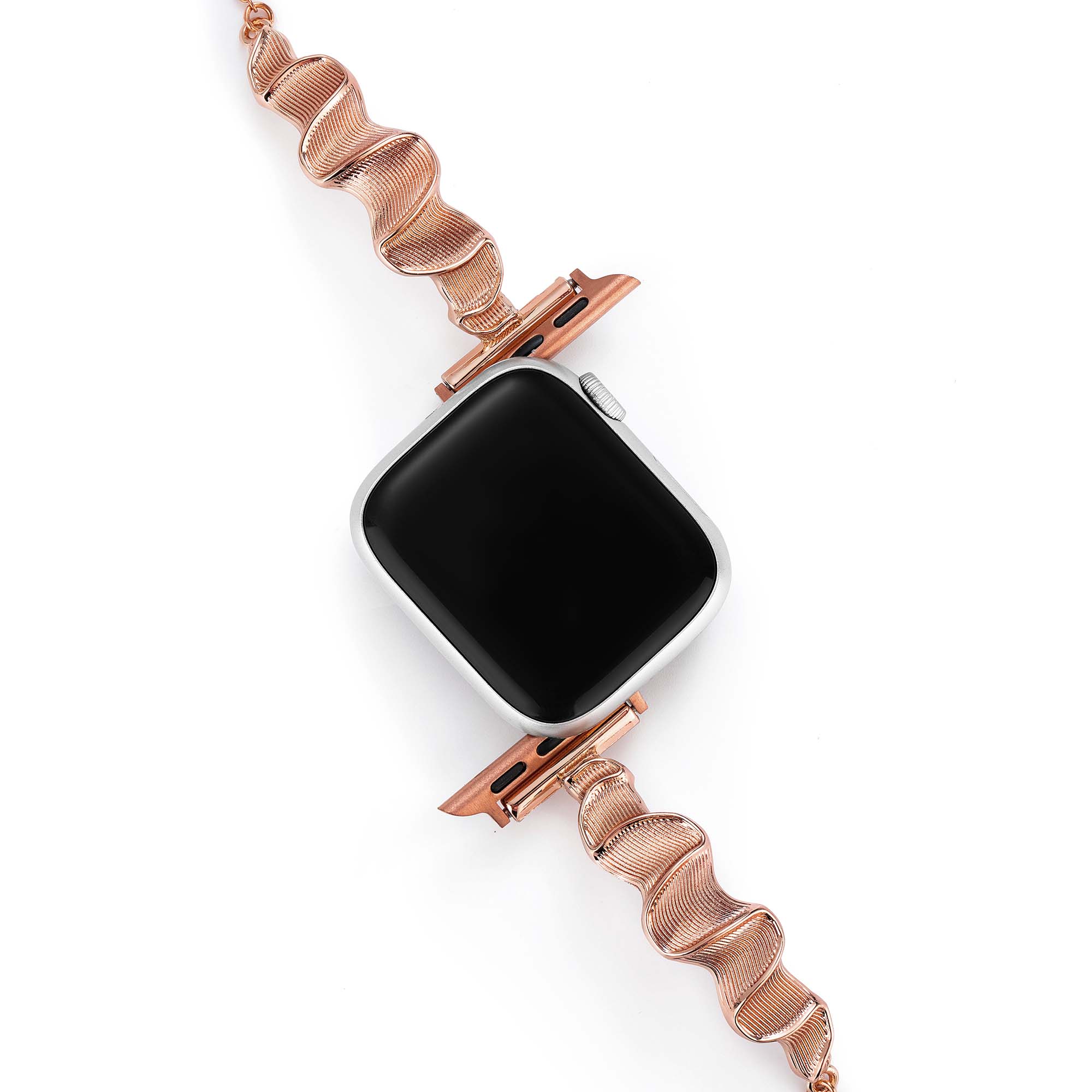 Sleek Wavy Metal Watch Band for Apple Watch