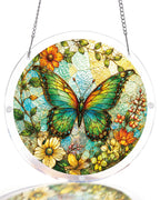 Emerald Butterfly Whisper Light Suncatcher-Acrylic Window Art