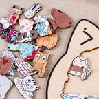 Cute Animal Shaped Wooden Puzzle for Baby